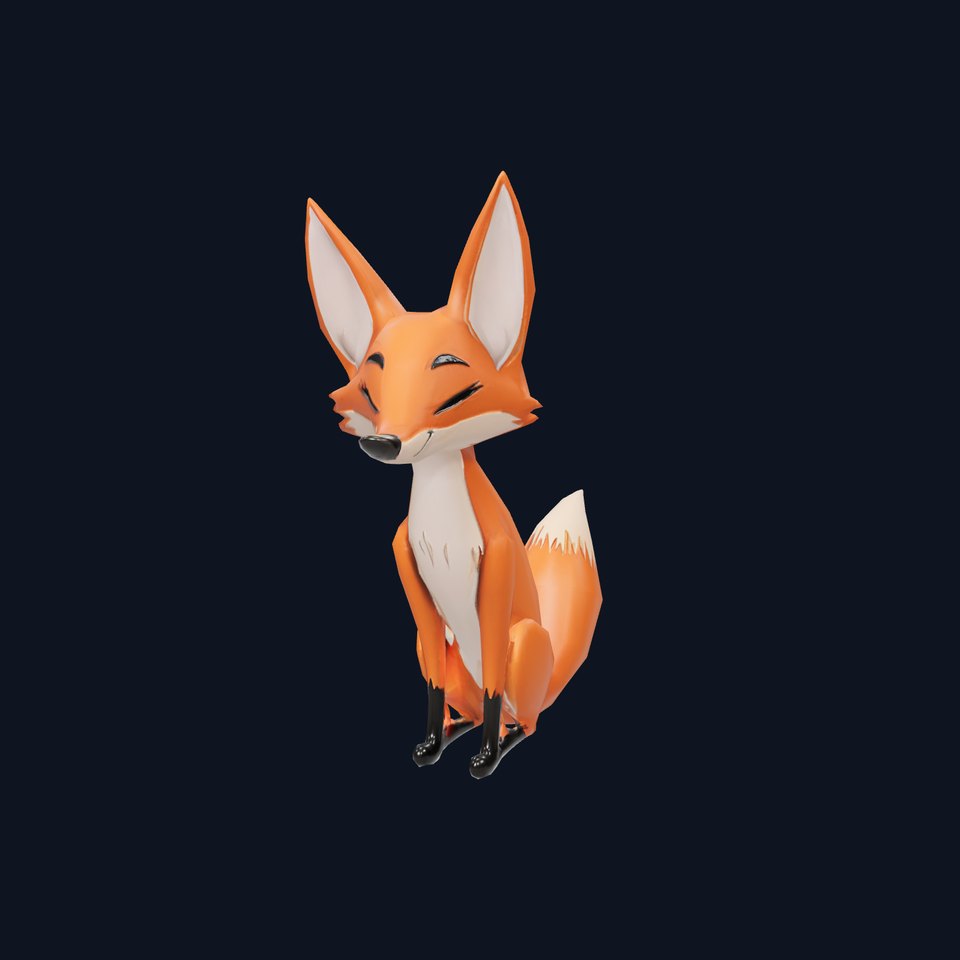 Playful Orange Fox model pack